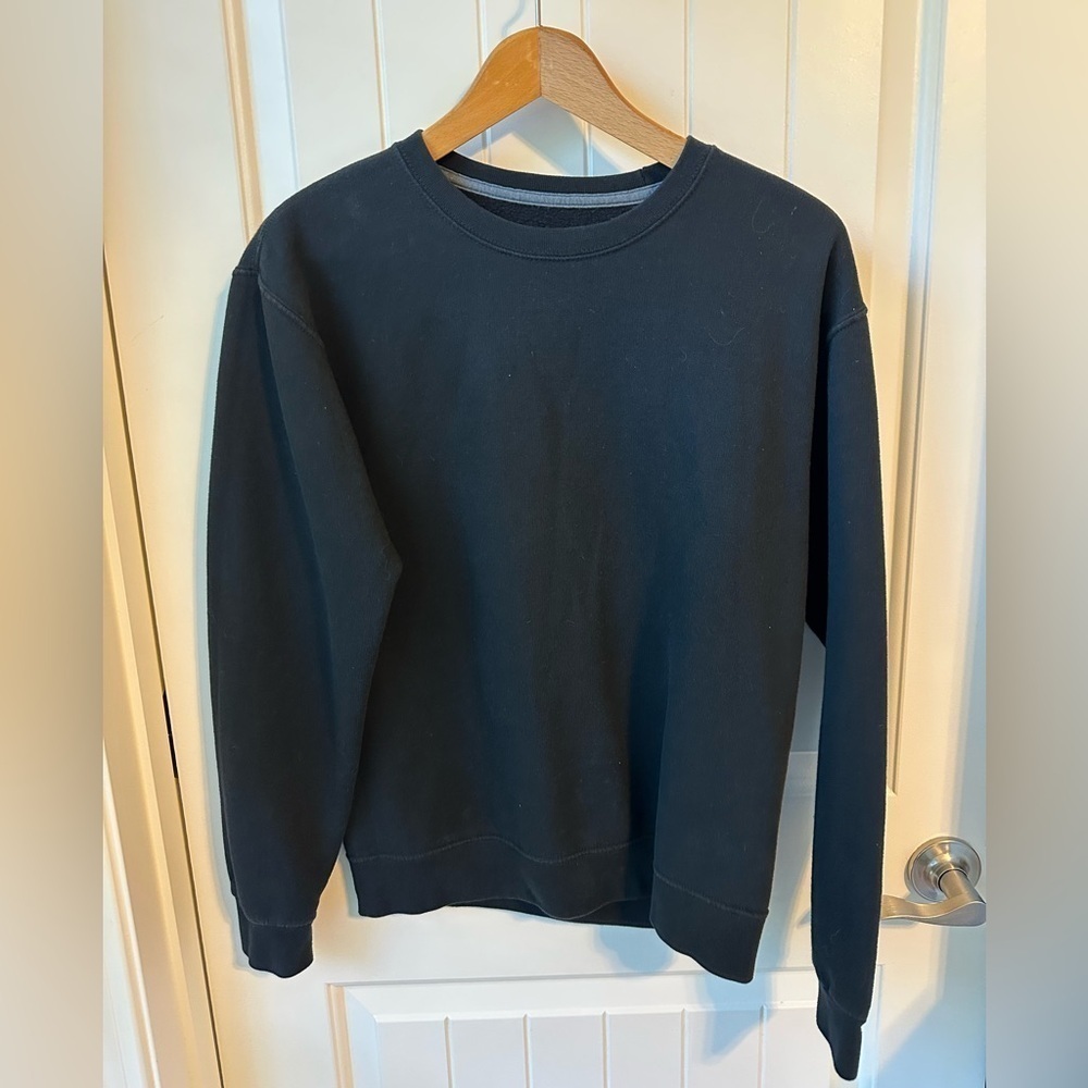 Athletic Works Men’s Black Fleece Crewneck Long Sleeve Sweatshirt. Size S